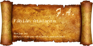 Fábián Atalanta névjegykártya